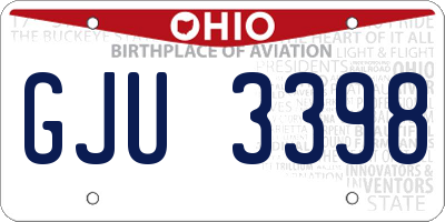 OH license plate GJU3398