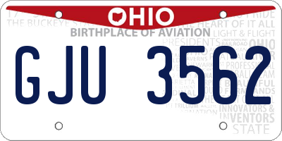 OH license plate GJU3562