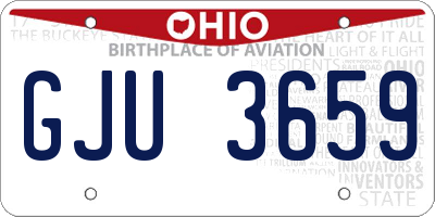 OH license plate GJU3659