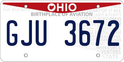 OH license plate GJU3672