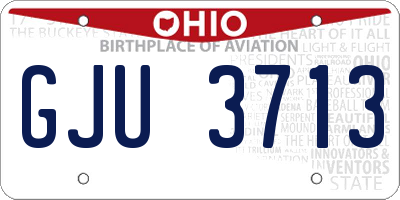OH license plate GJU3713