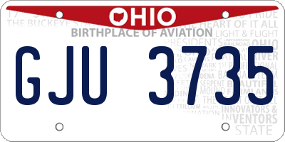 OH license plate GJU3735