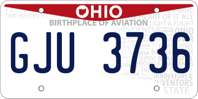 OH license plate GJU3736