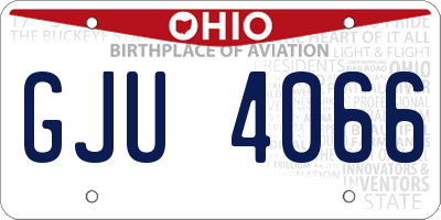 OH license plate GJU4066