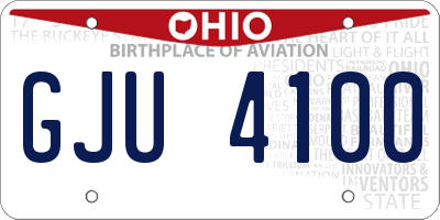 OH license plate GJU4100