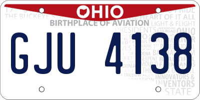 OH license plate GJU4138