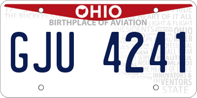 OH license plate GJU4241