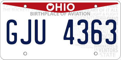 OH license plate GJU4363
