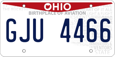 OH license plate GJU4466