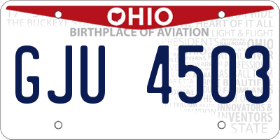 OH license plate GJU4503