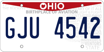 OH license plate GJU4542