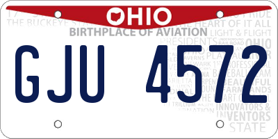 OH license plate GJU4572