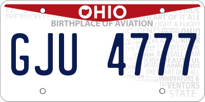 OH license plate GJU4777