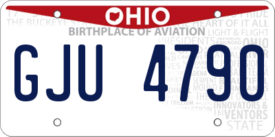 OH license plate GJU4790