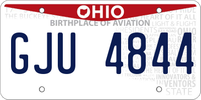 OH license plate GJU4844