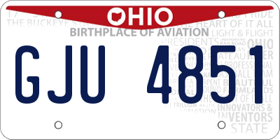 OH license plate GJU4851