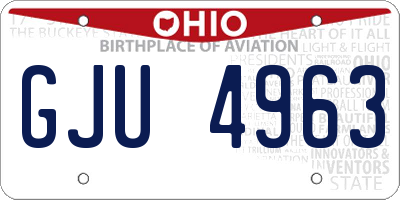 OH license plate GJU4963