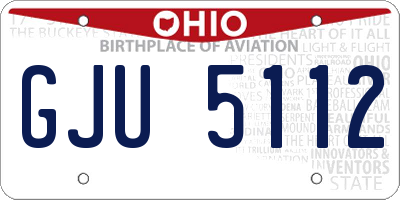 OH license plate GJU5112