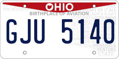 OH license plate GJU5140