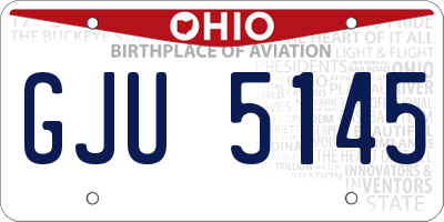 OH license plate GJU5145