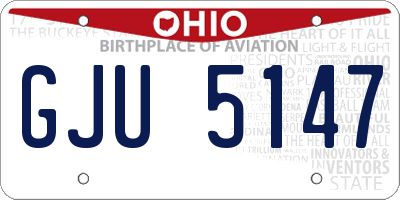 OH license plate GJU5147