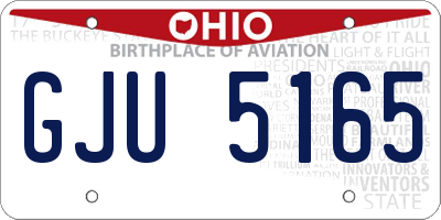 OH license plate GJU5165