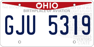 OH license plate GJU5319