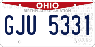 OH license plate GJU5331