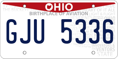 OH license plate GJU5336