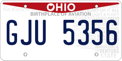 OH license plate GJU5356