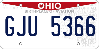 OH license plate GJU5366