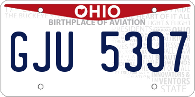 OH license plate GJU5397