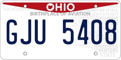 OH license plate GJU5408