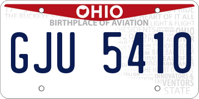 OH license plate GJU5410