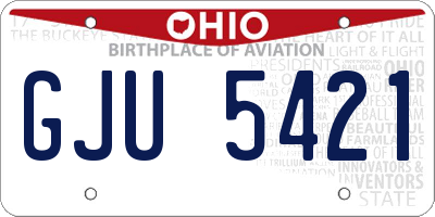 OH license plate GJU5421