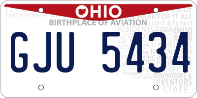 OH license plate GJU5434