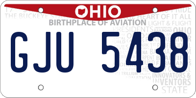OH license plate GJU5438