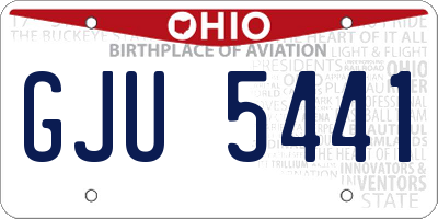 OH license plate GJU5441