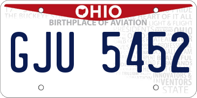 OH license plate GJU5452