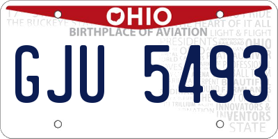 OH license plate GJU5493