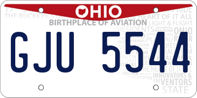 OH license plate GJU5544