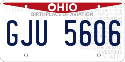 OH license plate GJU5606