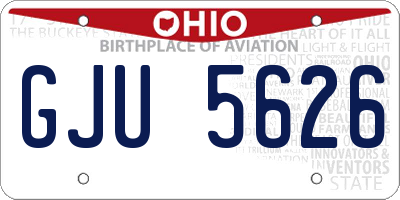 OH license plate GJU5626