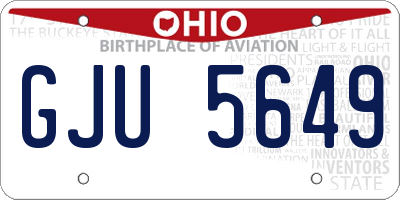 OH license plate GJU5649
