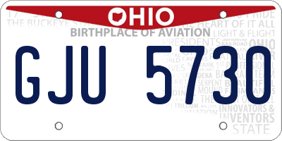 OH license plate GJU5730