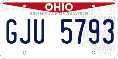 OH license plate GJU5793