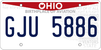 OH license plate GJU5886