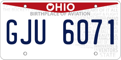 OH license plate GJU6071