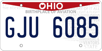 OH license plate GJU6085