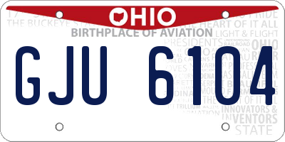 OH license plate GJU6104